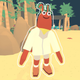 A very happy lobster in a shirt in Frog Detective.